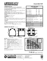 Предварительный просмотр 11 страницы Lifebreath 200MAX Operation And Installation Manual