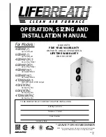 Lifebreath 40DHW Operation, Sizing And  Installation Manual preview