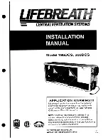 Lifebreath Air Purifier 195DCS Installation Manual предпросмотр