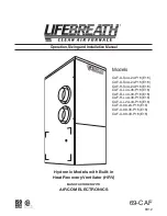 Preview for 1 page of Lifebreath CAF-D-L4A-36-P16 Operation, Sizing And  Installation Manual