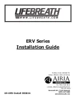 Lifebreath ERV series Installation Manual предпросмотр