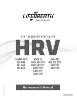 Lifebreath HRV 155 MAX 2019 Homeowner'S Manual предпросмотр