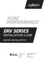 Lifebreath Pure Performance 120ERV Installation Manual предпросмотр