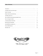 Preview for 3 page of LifeCore Fitness LC-1050UBs User'S Product Manual