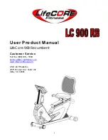 LifeCore Fitness LC 900 RB User'S Product Manual предпросмотр