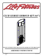 LifeFitness CLUB SERIES SHROUD KIT 64 Inch Assembly Instructions предпросмотр