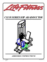 LifeFitness CSHAA Assembly Instructions Manual предпросмотр