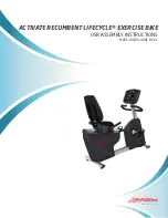 LifeFitness LIFECYCLE Assembly Instructions Manual preview