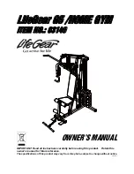 Preview for 1 page of LifeGear 63140 G5/HOME GYM Owner'S Manual