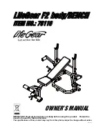 LifeGear F2 body/BENCH Owner'S Manual предпросмотр