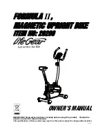 LifeGear Formula II 20280 Owner'S Manual preview