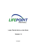 Предварительный просмотр 1 страницы LifePoint LABEL PRINTER Installation Manual