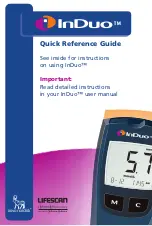 Lifescan novo nordisk InDuo Quick Reference Manual preview