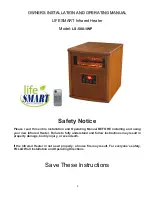 Preview for 1 page of lifeSMART LS-500-1WP Owners Installation And Operating Manual