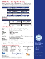 Предварительный просмотр 2 страницы LifeSource UA-767PV Specification