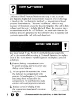 Preview for 6 page of LifeSource UA-767T Instruction Manual