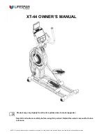 Preview for 1 page of Lifespan Fitnes XT-44 Owner'S Manual