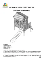 LifeSpan Kids ARCHIE CUBBY HOUSE LK59 Owner'S Manual preview