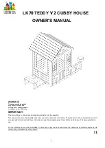 Предварительный просмотр 1 страницы LifeSpan Kids LK70 TEDDY V2 CUBBY HOUSE Owner'S Manual