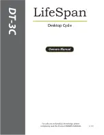 LifeSpan DT-3C Owner'S Manual предпросмотр