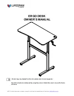 LifeSpan ERGO DESK Owner'S Manual preview