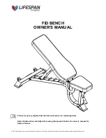 Preview for 1 page of LifeSpan FID BENCH Owner'S Manual