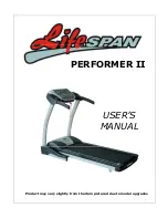 LifeSpan PERFORMER II User Manual preview