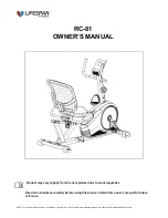 LifeSpan RC-81 Owner'S Manual preview