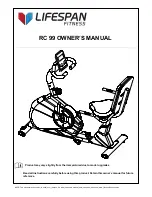 LifeSpan RC 99 Owner'S Manual preview