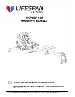 LifeSpan ROWER-440 Owner'S Manual preview
