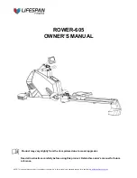 LifeSpan ROWER-605 Owner'S Manual preview
