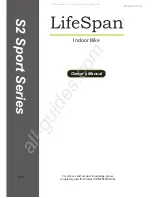 LifeSpan S2 Sport Series Owner'S Manual предпросмотр