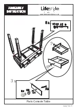 Preview for 5 page of Lifestyle Furniture Paris Console Table Assembly Instruction Manual