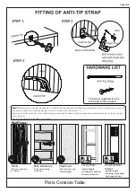 Preview for 6 page of Lifestyle Furniture Paris Console Table Assembly Instruction Manual