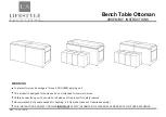 Предварительный просмотр 1 страницы Lifestyle Solutions Bench Table Ottoman Assembly Instructions Manual