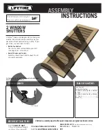 Preview for 1 page of Lifetime 0111 Assembly Instructions Manual