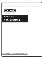 Preview for 1 page of Lifetime 2119 Owner'S Manual