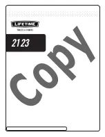 Предварительный просмотр 1 страницы Lifetime 2123 Assembly Instructions Manual