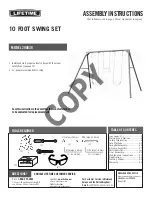 Preview for 1 page of Lifetime 290038 Assembly Instructions Manual