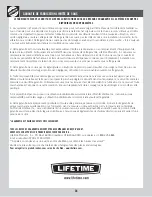 Preview for 38 page of Lifetime 290038 Assembly Instructions Manual