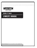 Preview for 1 page of Lifetime 60030 Owner'S Manual