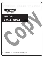 Preview for 1 page of Lifetime 60054 Owner'S Manual