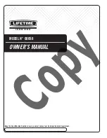 Предварительный просмотр 1 страницы Lifetime 60058 Owner'S Manual