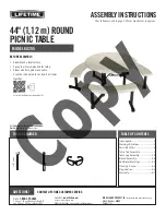 Preview for 1 page of Lifetime 60205 Assembly Instructions Manual