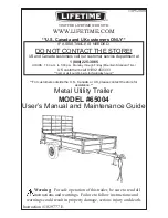Lifetime 65004 User'S Manual And Maintenance Manual preview