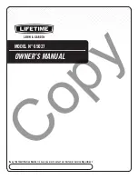 Предварительный просмотр 1 страницы Lifetime 65027 Owner'S Manual