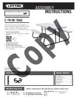 Предварительный просмотр 1 страницы Lifetime 80215 Assembly Instructions Manual