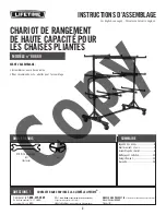 Предварительный просмотр 2 страницы Lifetime 80669 Assembly Instructions Manual