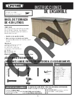 Предварительный просмотр 3 страницы Lifetime 853281 Assembly Instructions Manual