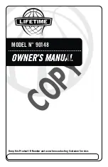 Preview for 1 page of Lifetime 90148 Owner'S Manual